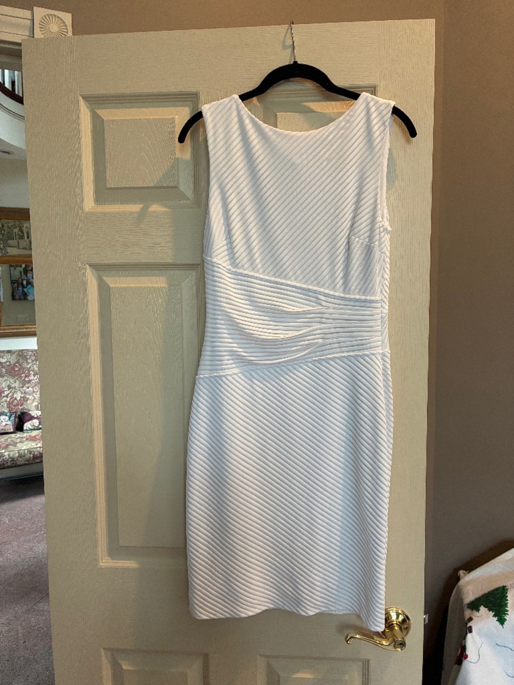 Cache White Sleeveless Lined Dress sz 6